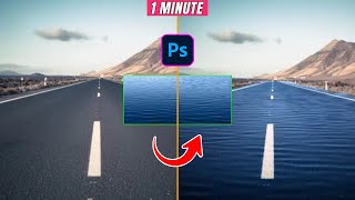 How to water texture on road in photoshop