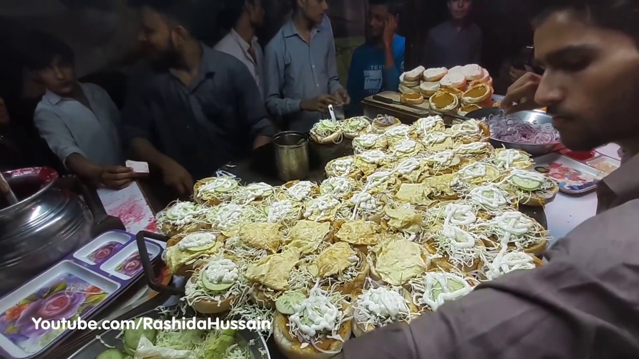 Cheapest Hyderabad Street Burger Egg Anda Bun Kabab Kali Mori