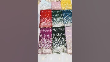 sequence embroidery work border net fabrics