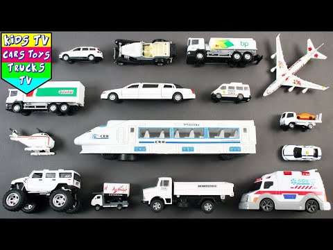 Learn The Color White with Vehicles for Kids