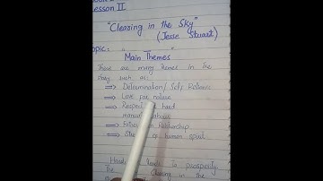 English Lecture#8 Clearing in the Sky by Jess Stuart