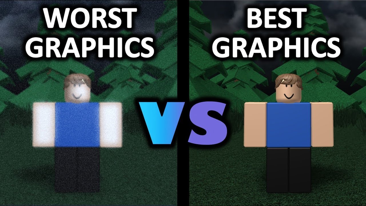 Worst Graphics Vs Best Graphics Roblox Youtube - roblox graphics mode which is best