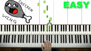 Video thumbnail of "Chicken Wing Song (EASY Piano Tutorial Lesson)"