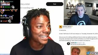 xQc Reacts to iShowSpeed Breaking Down Finding about GTA 6 being Delayed Again