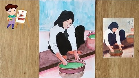 Vẽ mô phỏng tranh lụa của họa sĩ Nguyễn Phan Chánh | Nét đẹp trong tranh lụa Nguyễn Phan Chánh P2