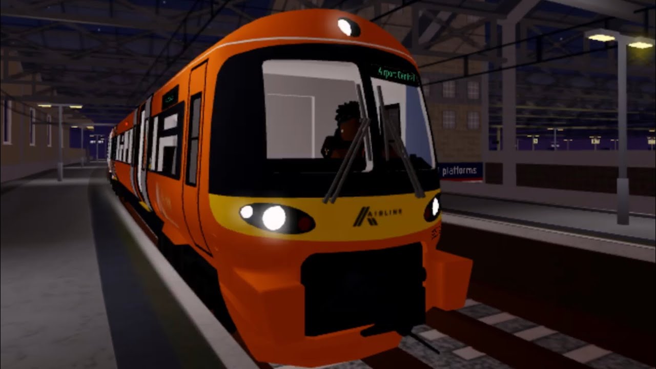 Airline class 332 departs Stepford Central.