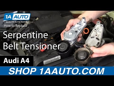 How to Install Replace Serpentine Belt Tensioner 2005-08 Audi A4 2.0L