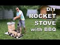 DIY rocket stove with barbecue + construction plan