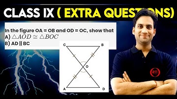 In Fig. 7.8, OA = OB and OD = OC. Show that (i) ∆ AOD ≅ ∆ BOC and (ii) AD || BC.