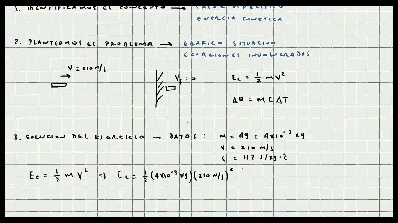 Ejercicio Calor Especifico Termodinamica Video 058