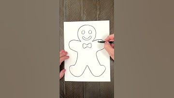 Draw a Gingerbread Man #arttutorialsforkids