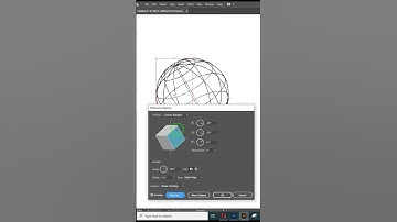Black &  White Striped 3D Ball Design in Adobe Illustrator