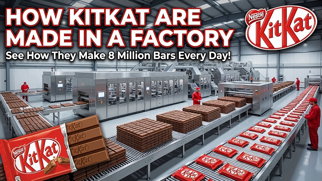How KitKat Are Made In a Factory | See How They Make 8 Million Bars Every Day!Kitkat (Full Process)