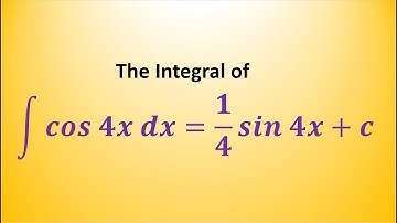 The Integral of Cos 4x - How to find the integral of cos 4x