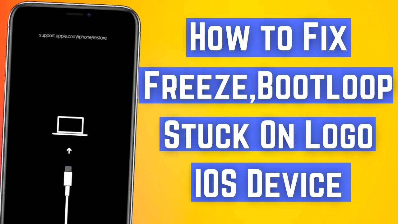 How to Fix iPhone & iPad freeze logo apple after update | BLACK SCREEN ...