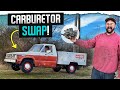 Holley 2 barrel on a OLD MINI U-HAUL truck. It Rips!