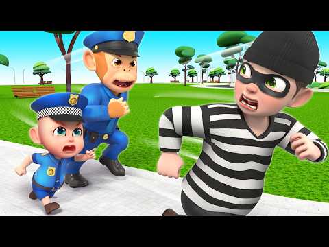 Police Catch the Sneaky Thief! | Police Officer Song | Safety Rules | Rosoo Nursery Rhymes