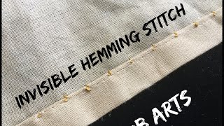 Invisible hemming stitch | Hand embroidery for beginners | Basic embroidery stitches | vb arts