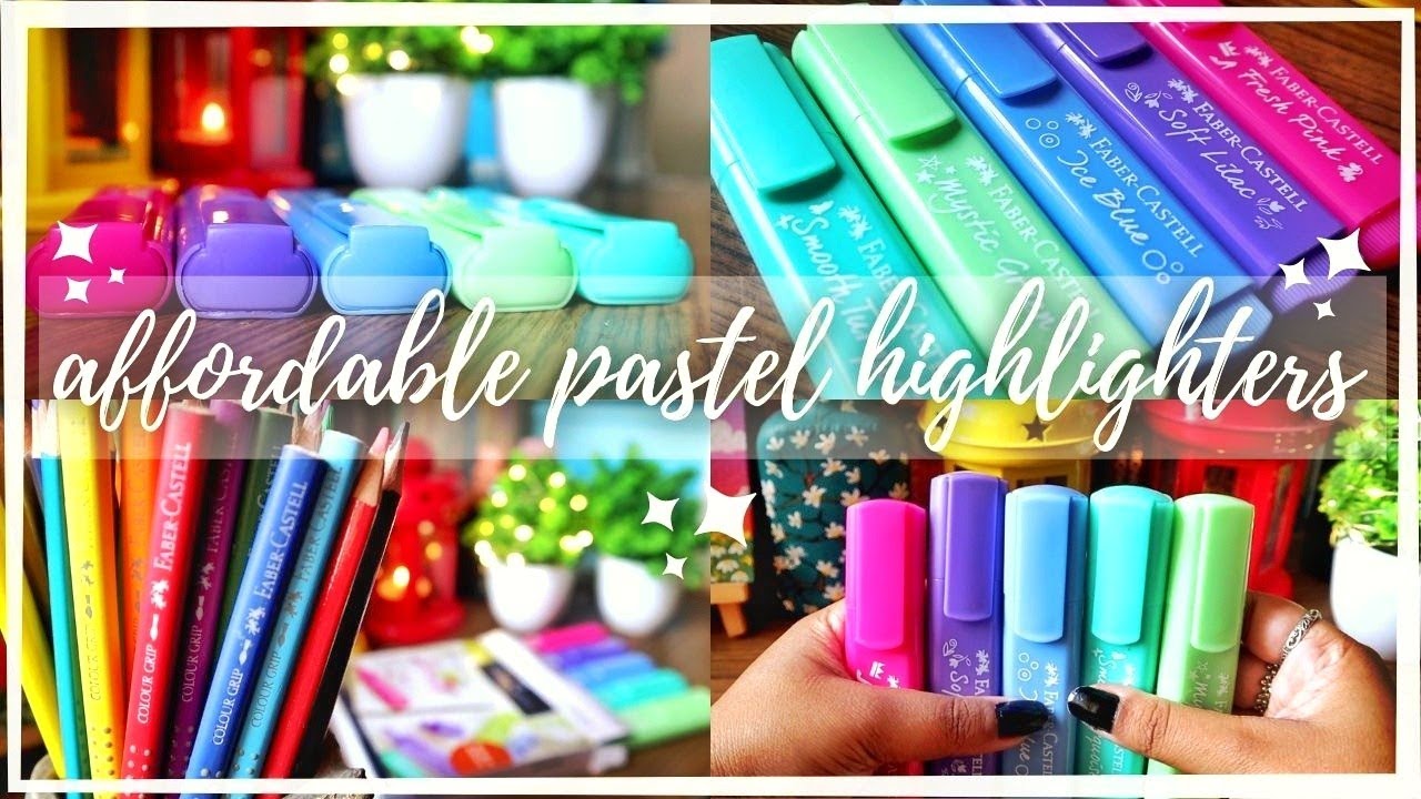 AFFORDABLE PASTEL HIGHLIGHTERS BY @FaberCastellGroup INDIA REVIEW - YouTube