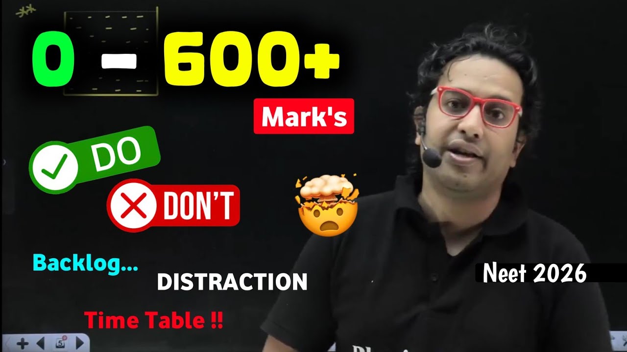NEET 2026 : Last 6 Months 🔥 Ultimate Plan ‼️ Kill Backlog & Revision to ...