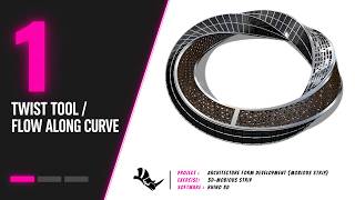 How to Model an Architectural Möbius Strip in Rhino 3D [PART 1: Twist Tool & Flow Along Curve]