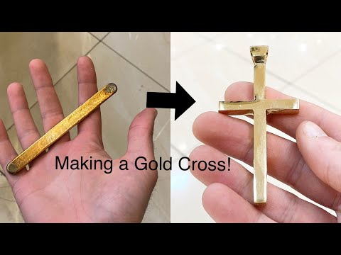 making-a-solid-and-heavy-gold-cross-pendant!-jewelry-making-|-how-it