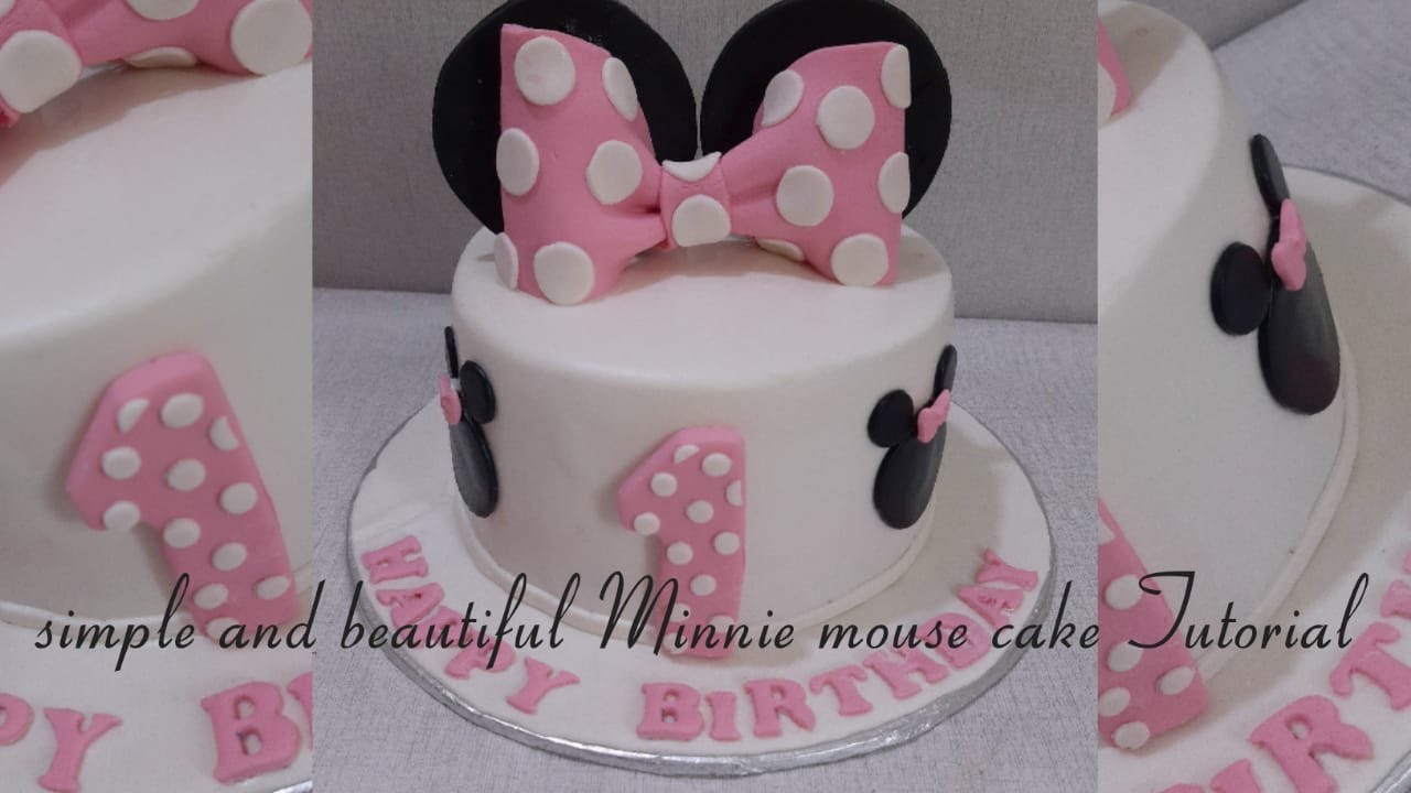 Minnie Mouse Fondant Cake | Easy Tutorial For Beginners | DIY Cake Decorating | Baking With Cakesh