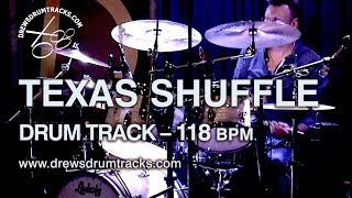 Drum track 118 bpm Texas Shuffle drum beat