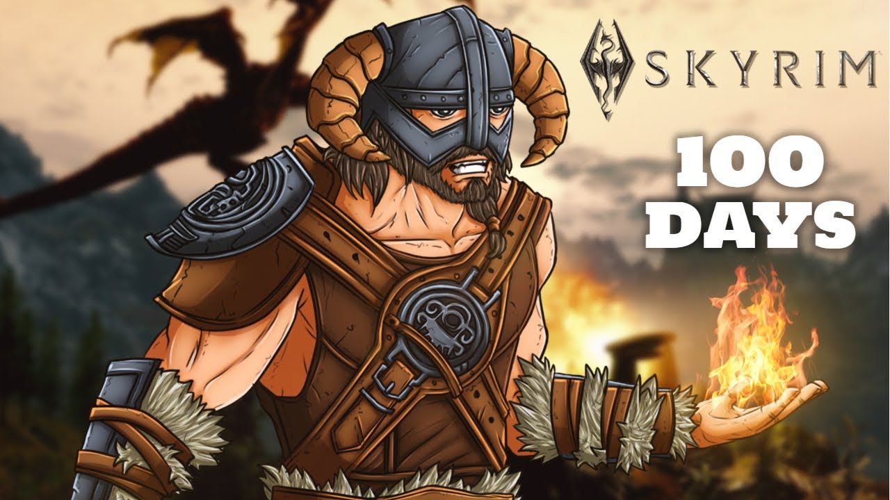 I Spent 100 Days In Skyrim Legendary Difficulty... But I'm A Pyromaniac ...