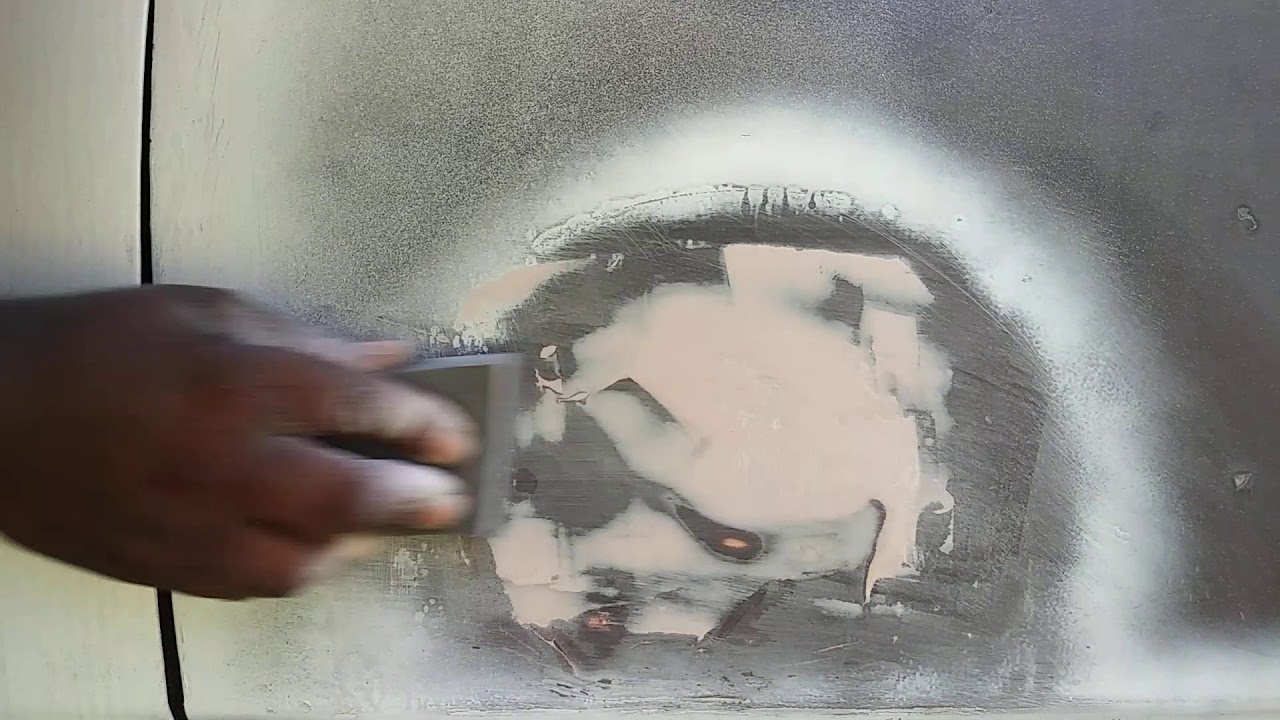 Sanding the bondo smooth job done YouTube