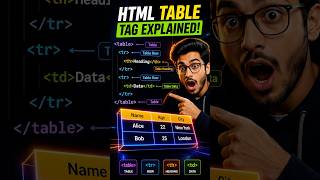 HTML Tables in 30 Sec 🔥 Rows, Columns & Cells Fast!