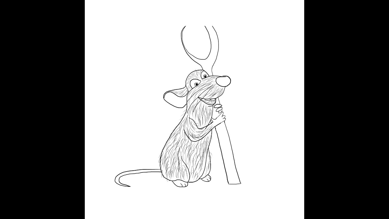 How to draw Remy from the cartoon Ratatouille (coloring book) 77 How to draw Remy from the cartoon Ratatouille (coloring book) 34