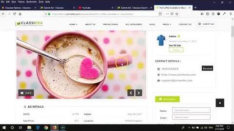 How to manage Submit ad form and single ad page in classiera?