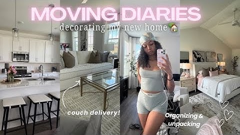 Moving Vlog: new furniture, organizing and more unpacking | decorating my new home
