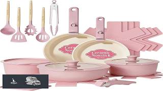 Umite Chef Pots and Pans Set Non Stick 21 pcs Nonstick Ceramic