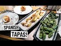 Spanish Food - DELICIOUS TAPAS at Barcelona's Boqueria Market! (Americans Try Spanish Food)