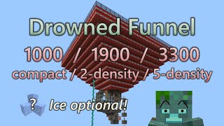 Drowned Funnel - Scalable Drowned Farm for Minecraft Bedrock Edition