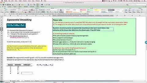 Lecture 3-3 Exponential Smoothing