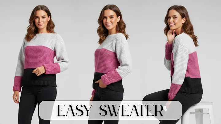 Crochet a Stylish Sweater with Easy Cuffs & Sleeves | Full Tutorial