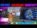Free Fire Headshot setting 2025 ⚡ Ob49 Update Settings ⚙️| Sensitivity + Hud Settings Free Fire