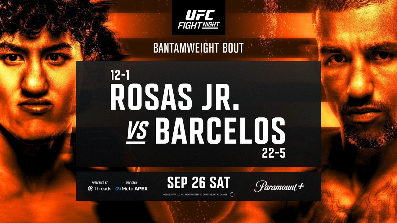 UFC Vegas 121: Rosas Jr. vs Barcelos - September 26th | Fight Promo