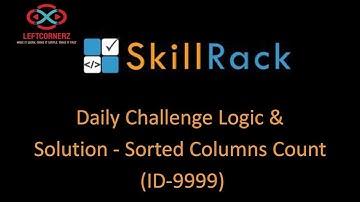 skillrack daily challenge logic and solution - sorted columns count (03-09-2020) [id -9999]