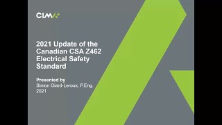 2021 Update of the Canadian CSA Z462 Electrical Safety Standard