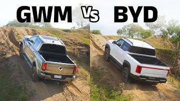 BYD Shark vs GWM Cannon Alpha PHEV: ULTIMATE off-road and towing comparison review!