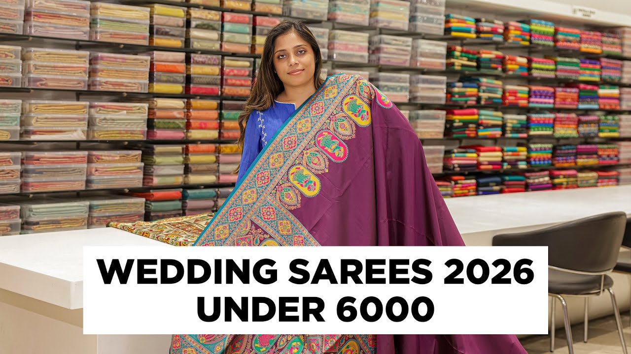 New Arrivals 2026 Sarees Under 6000. Wedding Guest Saree Shopping in Budget Price