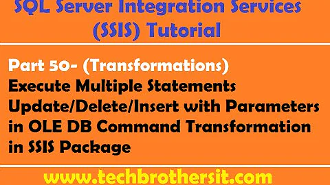 SSIS Tutorial Part 50- Execute Multiple DMLs with Parameters in OLE DB Command Transformation