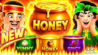 ‼️OMG I GOT TRIPLE POP NEW HOT HOT FLAMING POTS HONEY SLOT MACHINE LAS VEGAS CASINO GAME BIG WIN L&W screenshot 1