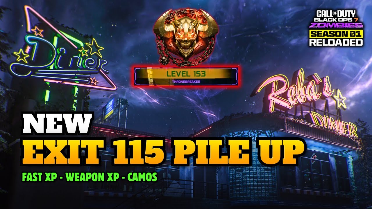 NEW Exit 115 Pile Up Glitch (Season 1 Reloaded) | Fast XP, Weapon XP & Unlock Camos in BO7 Zombies