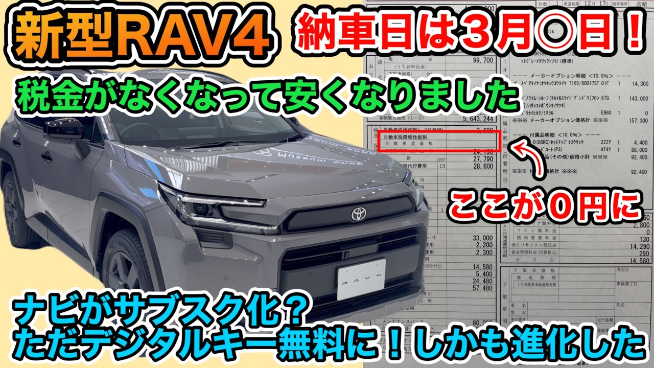 New RAV4] Delivery date almost decided! T-Connect is free, but