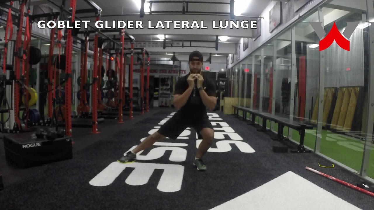 GOBLET GLIDER LATERAL LUNGE - YouTube